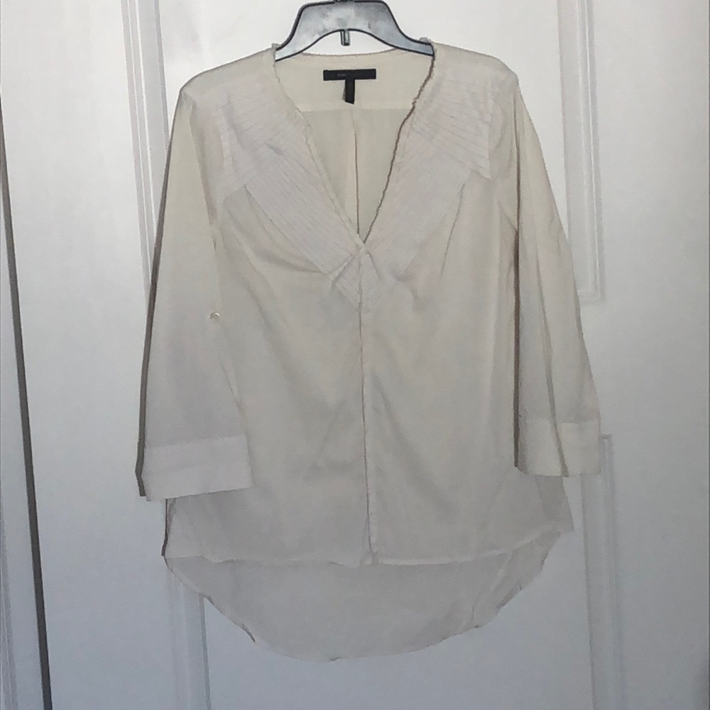 BCBG Maxazria White Cotton Tunic Large